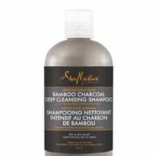 Shea Moisture African Black Soap Bamboo Milk Charcoal Deep Cleansing Shampoo 13 OZ./13.0 fl oz
